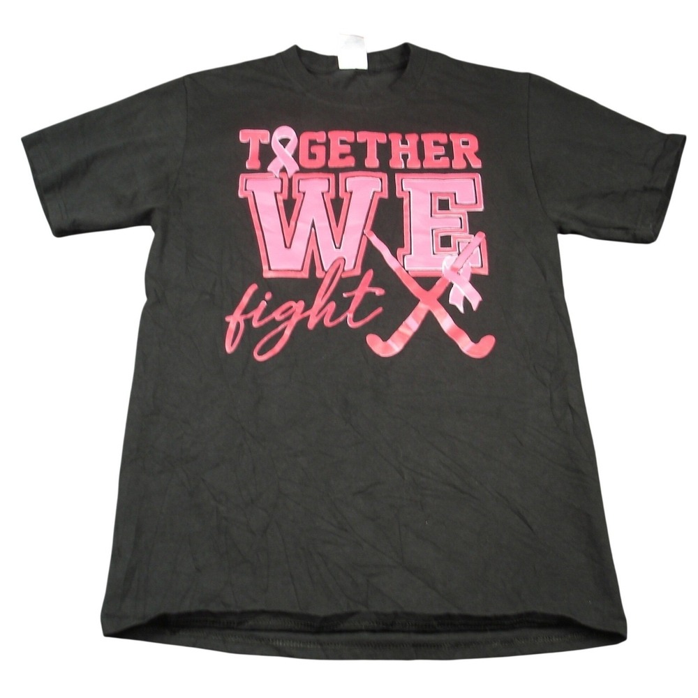 Port & Company Mens Breast Cancer Awareness TShirt Small Black Together We Fight